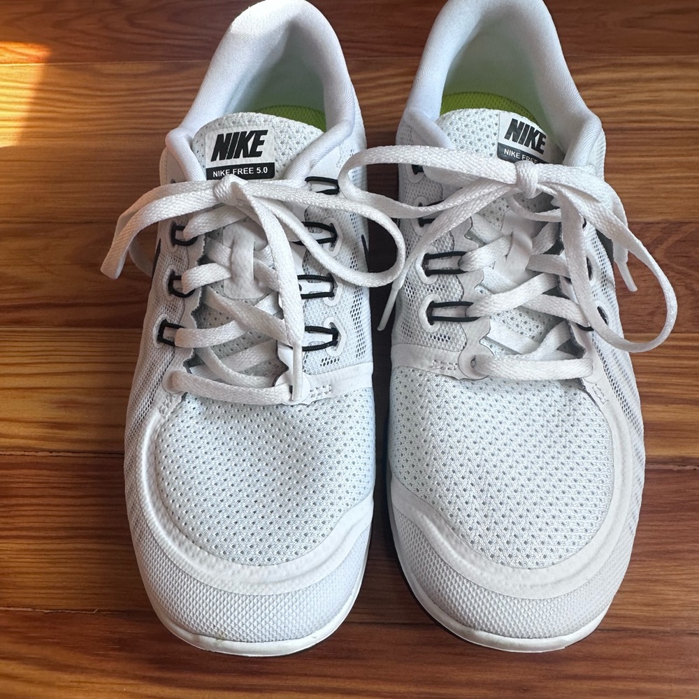 Nike Free 5.0 White Athletic Shoes